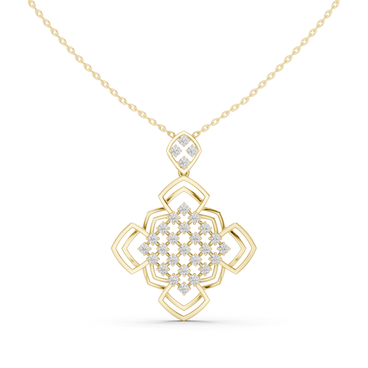 Ornate Geometric Floral Radiance Pendant