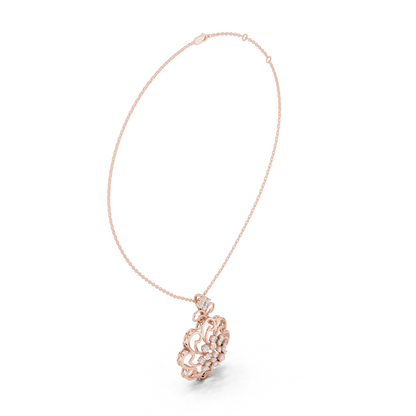 Floral Swirl Radiance Statement Pendant