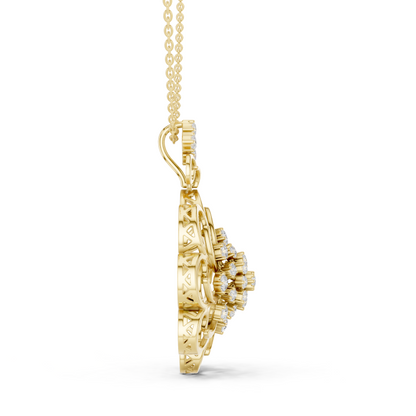 Floral Swirl Radiance Statement Pendant