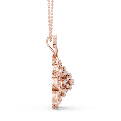 Floral Swirl Radiance Statement Pendant