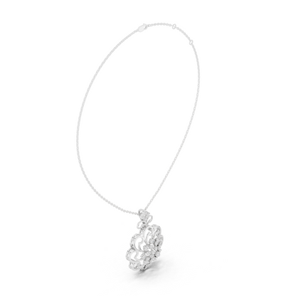 Floral Swirl Radiance Statement Pendant