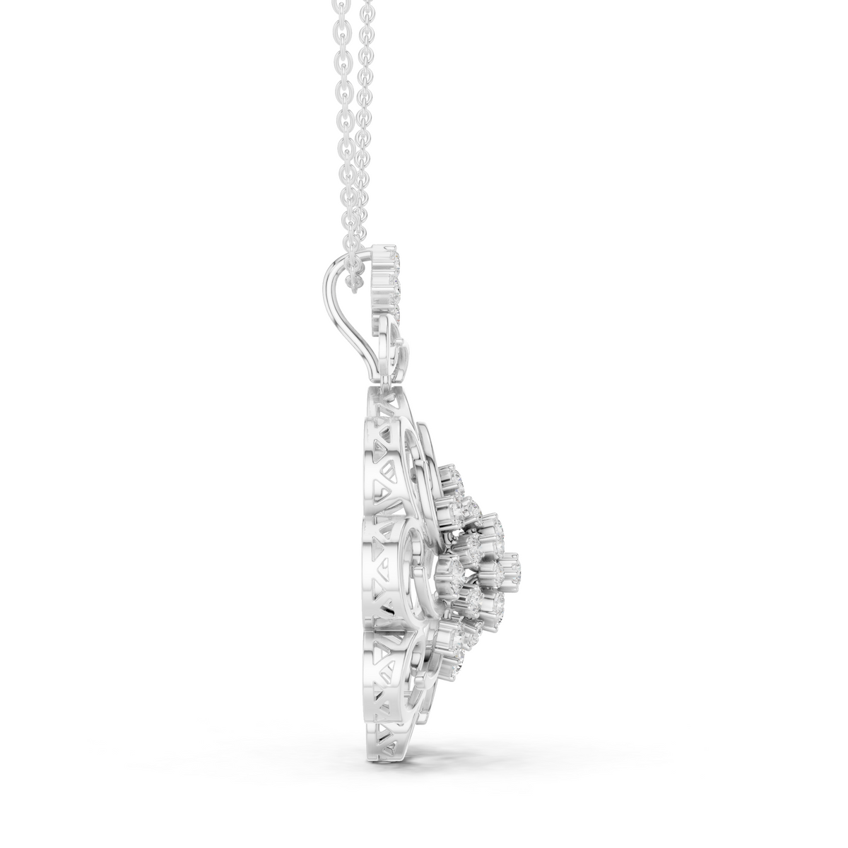 Floral Swirl Radiance Statement Pendant