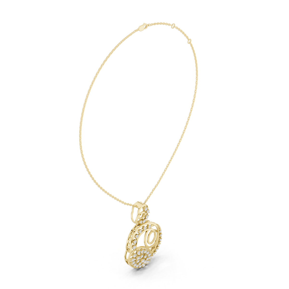 Celestial Swirl Pavé Statement Pendant