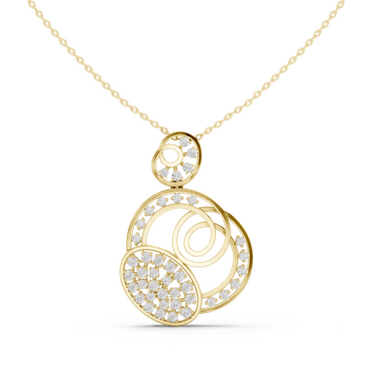 Celestial Swirl Pavé Statement Pendant