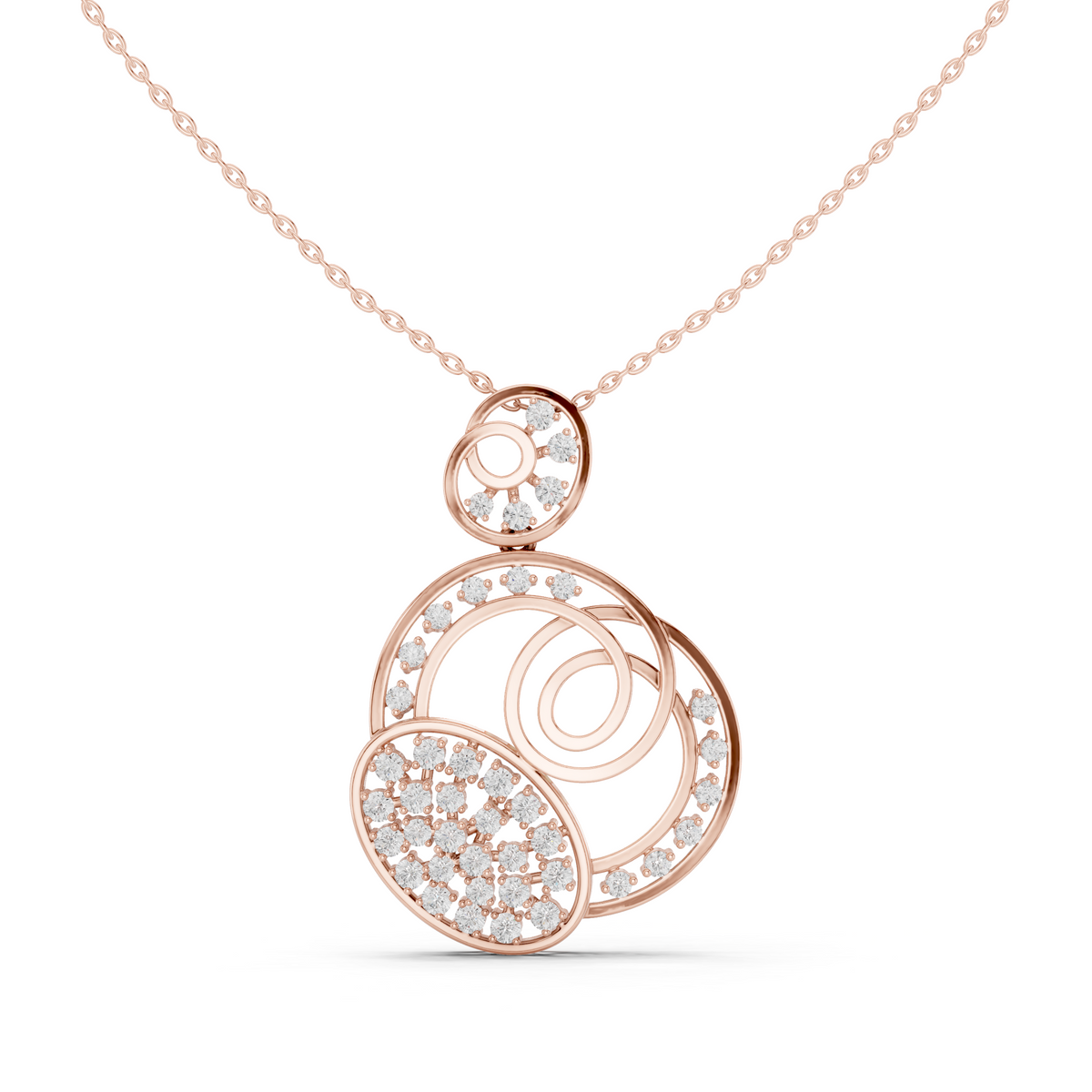 Celestial Swirl Pavé Statement Pendant