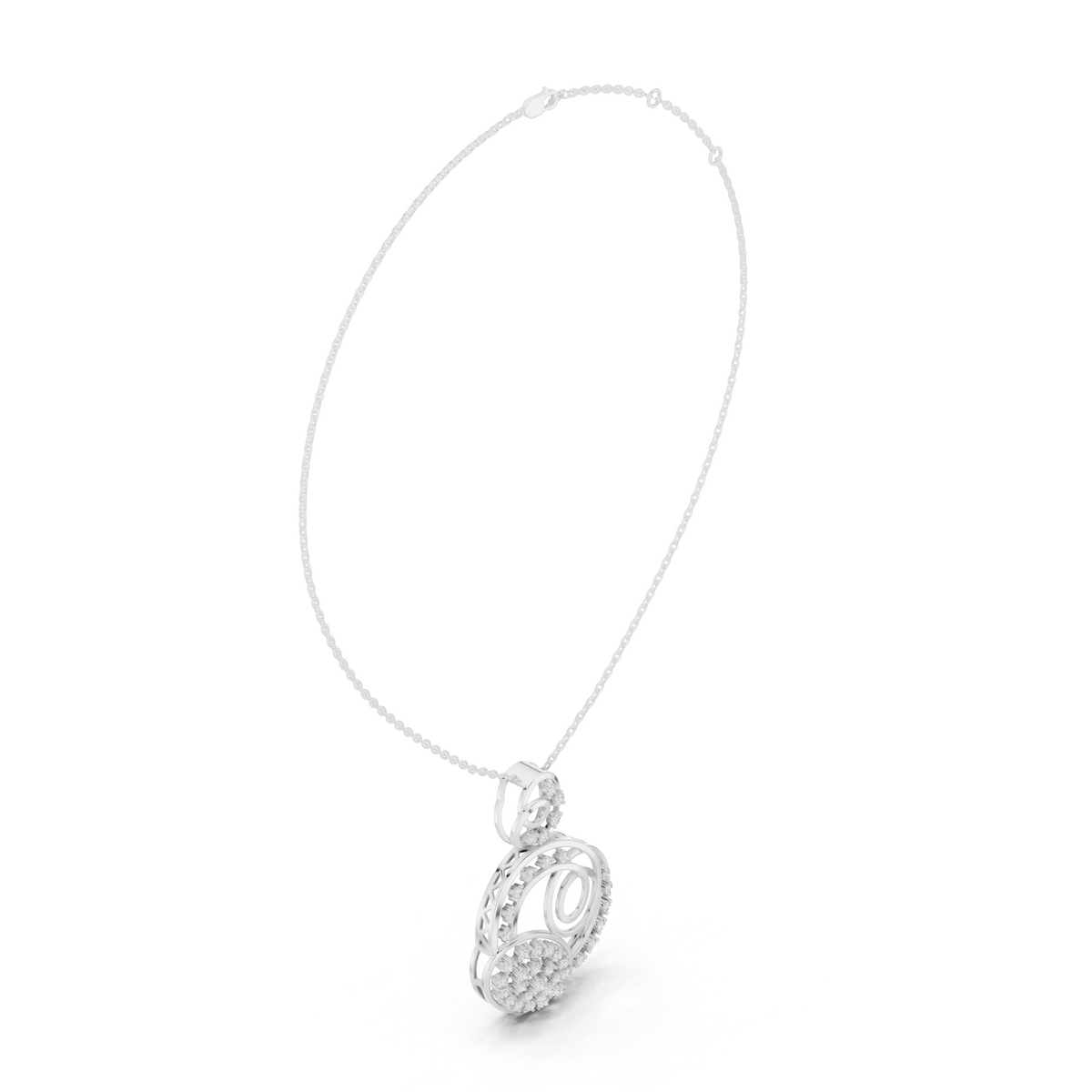 Celestial Swirl Pavé Statement Pendant