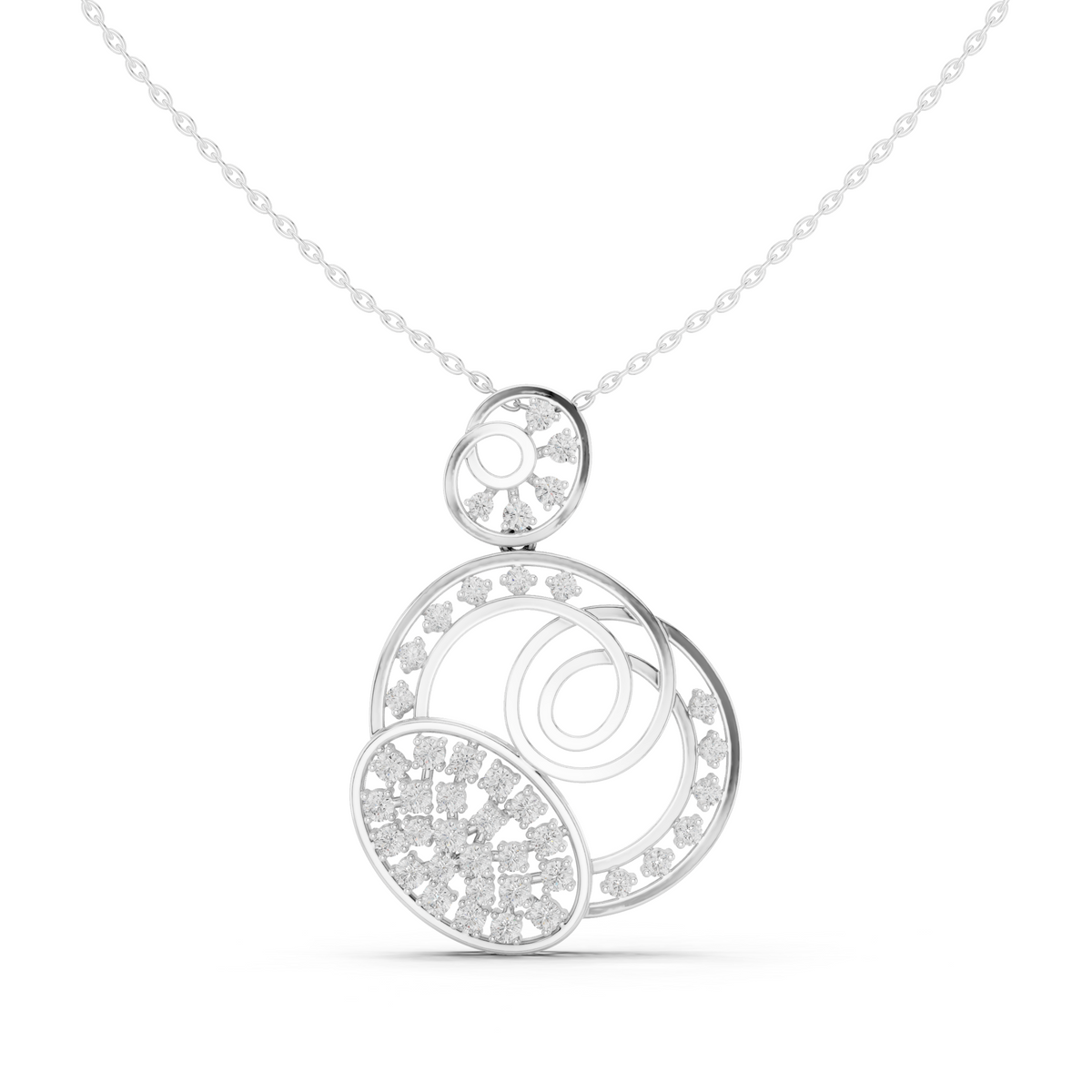 Celestial Swirl Pavé Statement Pendant