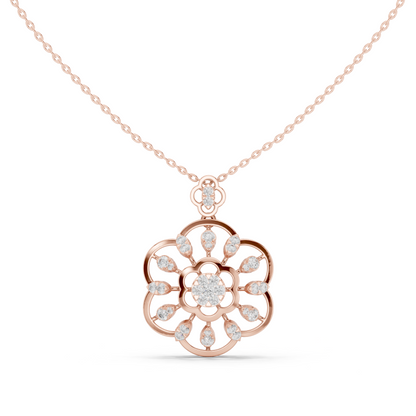 Floral Halo Radiance Statement Pendant