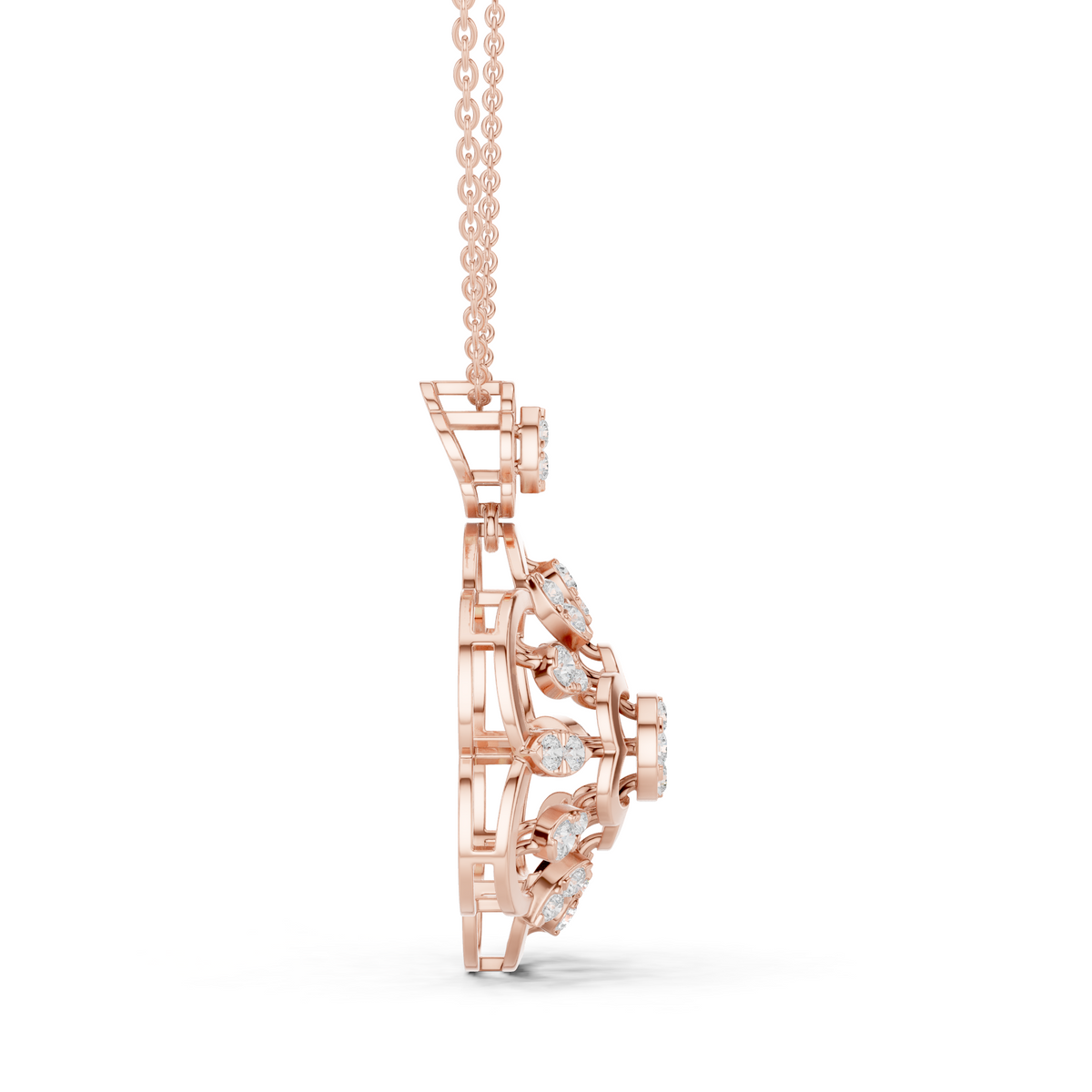 Floral Halo Radiance Statement Pendant