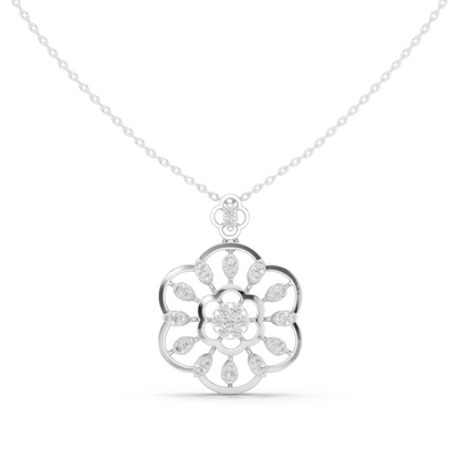 Floral Halo Radiance Statement Pendant