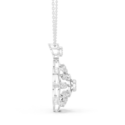 Floral Halo Radiance Statement Pendant