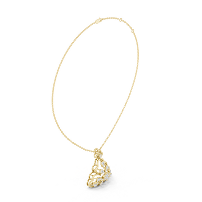 Tri Petal Floral Radiance Pendant