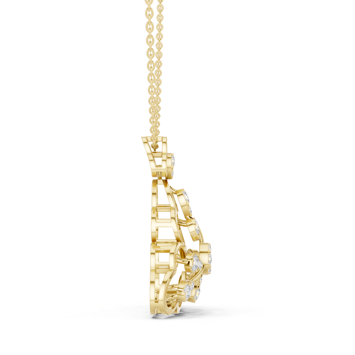 Tri Petal Floral Radiance Pendant