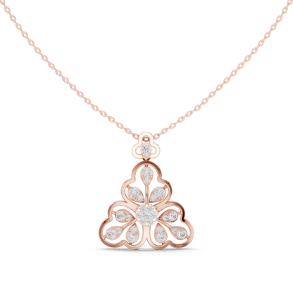 Tri Petal Floral Radiance Pendant