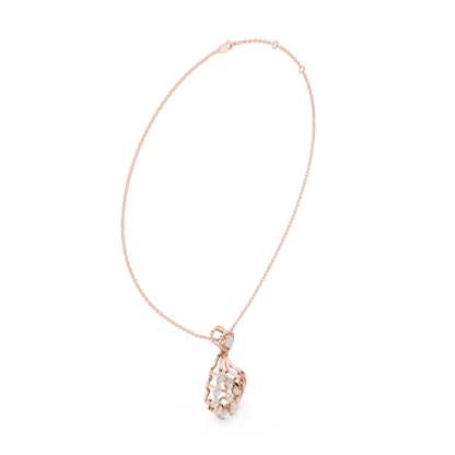Elegant Teardrop Cascade Diamond Pendant