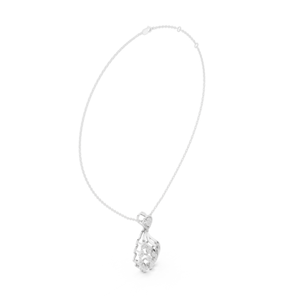 Elegant Teardrop Cascade Diamond Pendant