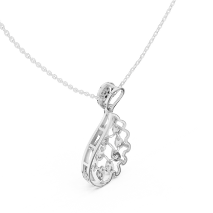 Elegant Teardrop Cascade Diamond Pendant