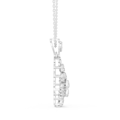 Elegant Teardrop Cascade Diamond Pendant
