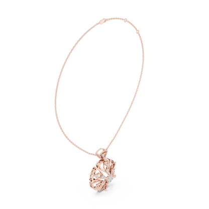 Regal Geometric Floral Diamond Pendant