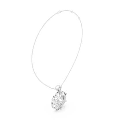 Regal Geometric Floral Diamond Pendant