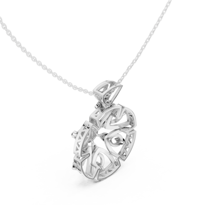 Regal Geometric Floral Diamond Pendant