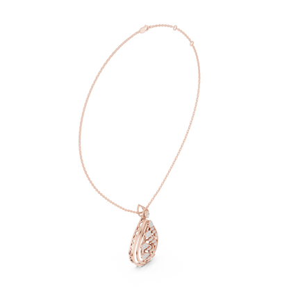 Solstice Bloom Filigree Diamond Pendant