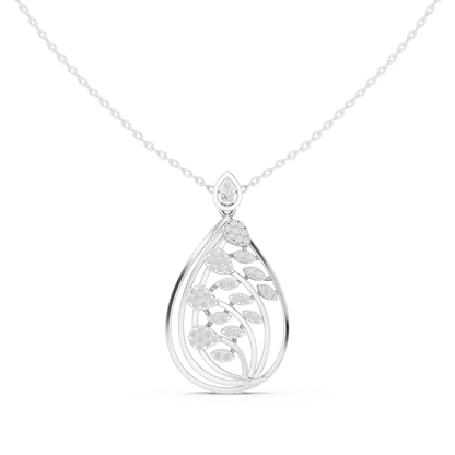 Solstice Bloom Filigree Diamond Pendant