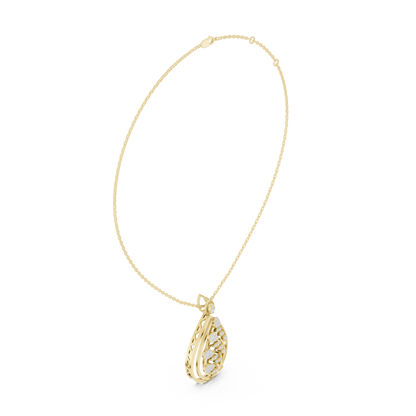 Solstice Bloom Filigree Diamond Pendant