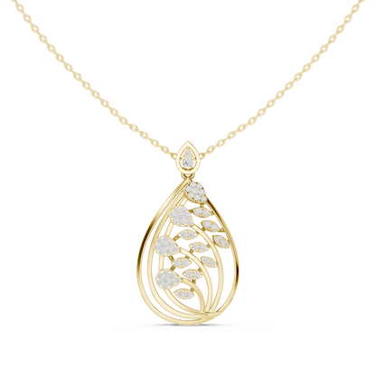 Solstice Bloom Filigree Diamond Pendant