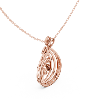 Solstice Bloom Filigree Diamond Pendant
