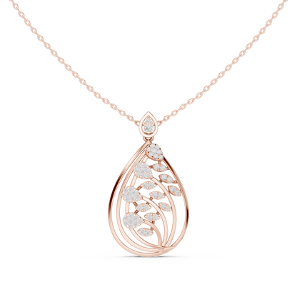 Solstice Bloom Filigree Diamond Pendant