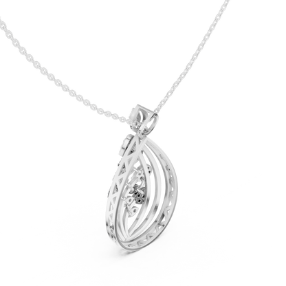 Solstice Bloom Filigree Diamond Pendant