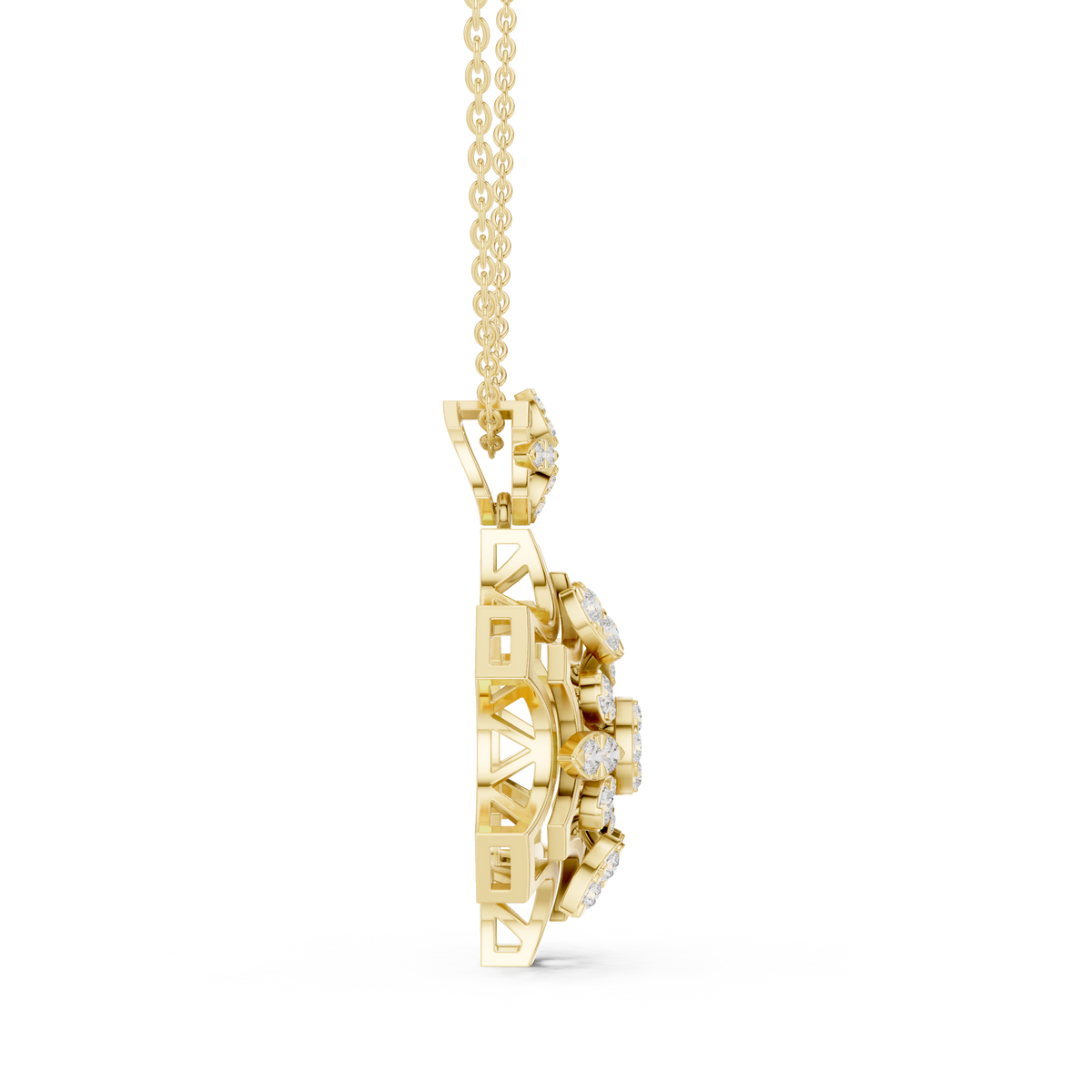 Celestial Mandala Diamond Pendant