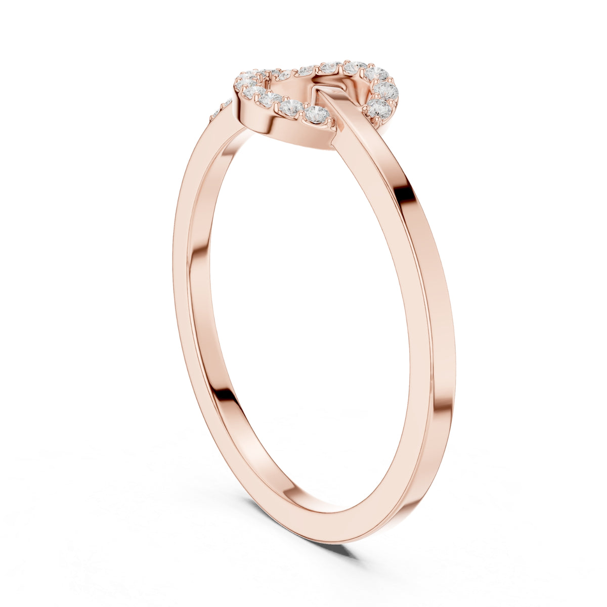 Liora Knot Round Lab Grown Diamond Ring in Gold for Women's Infinity Style for Everyday & Gifting