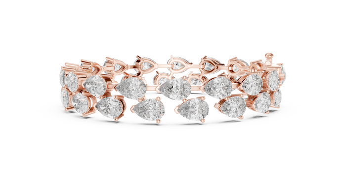 Elvaris Pear Diamond Tennis Bracelet
