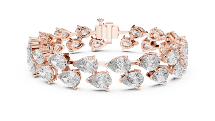 Elvaris Pear Diamond Tennis Bracelet