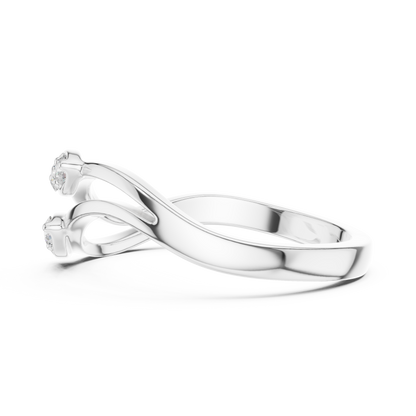 Intertwined Twin Stone Ring