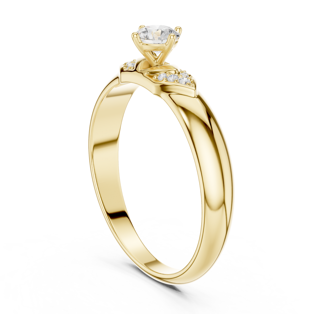 Vintage Floral Solitaire Ring