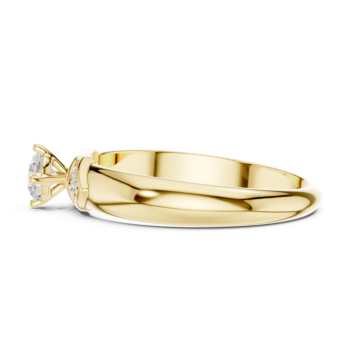 Vintage Floral Solitaire Ring