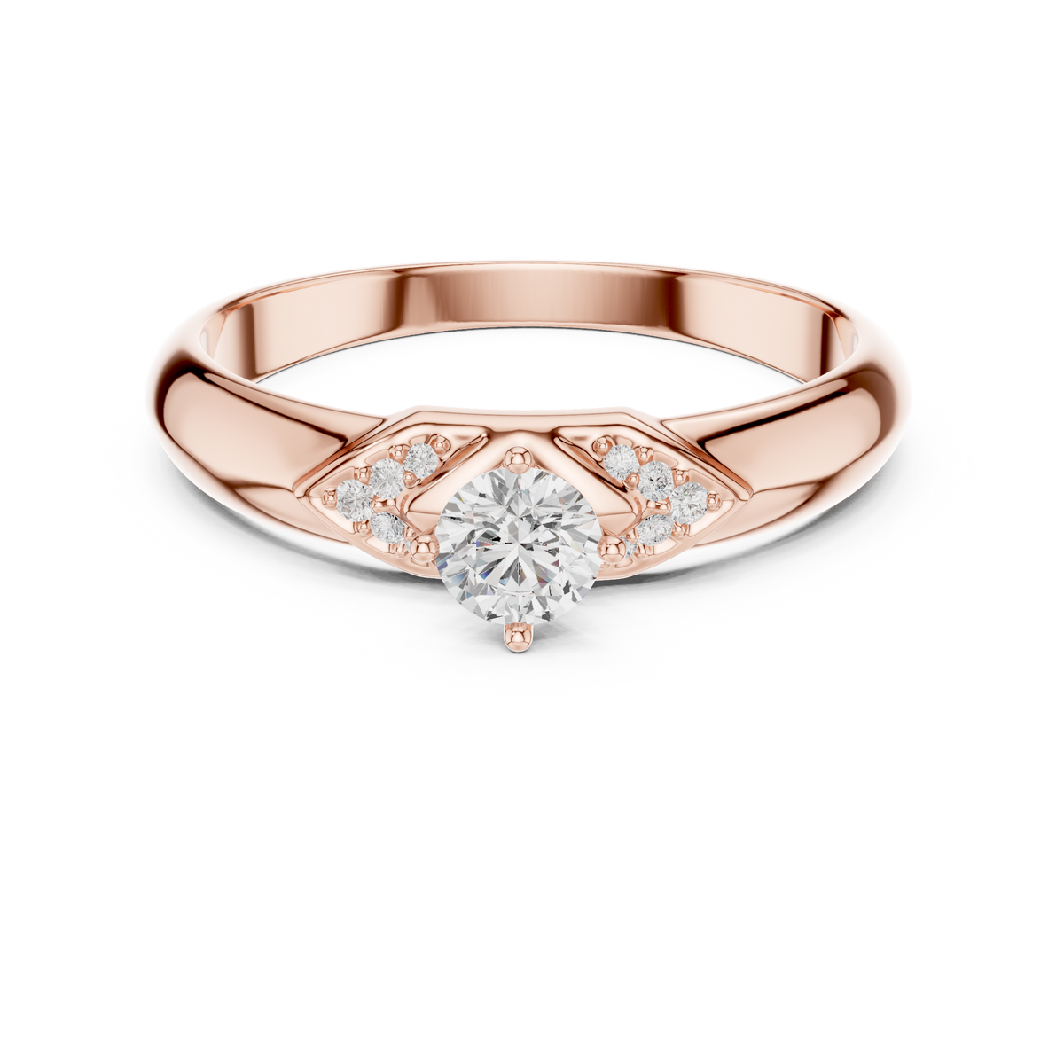 Vintage Floral Solitaire Ring