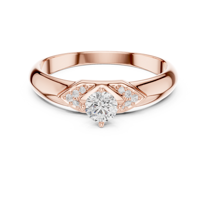 Vintage Floral Solitaire Ring