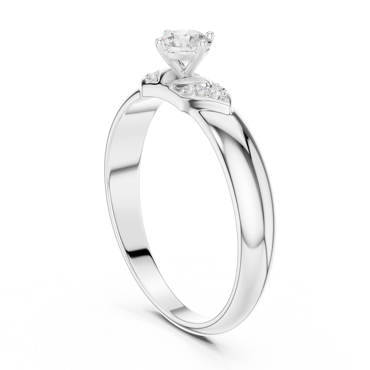 Vintage Floral Solitaire Ring