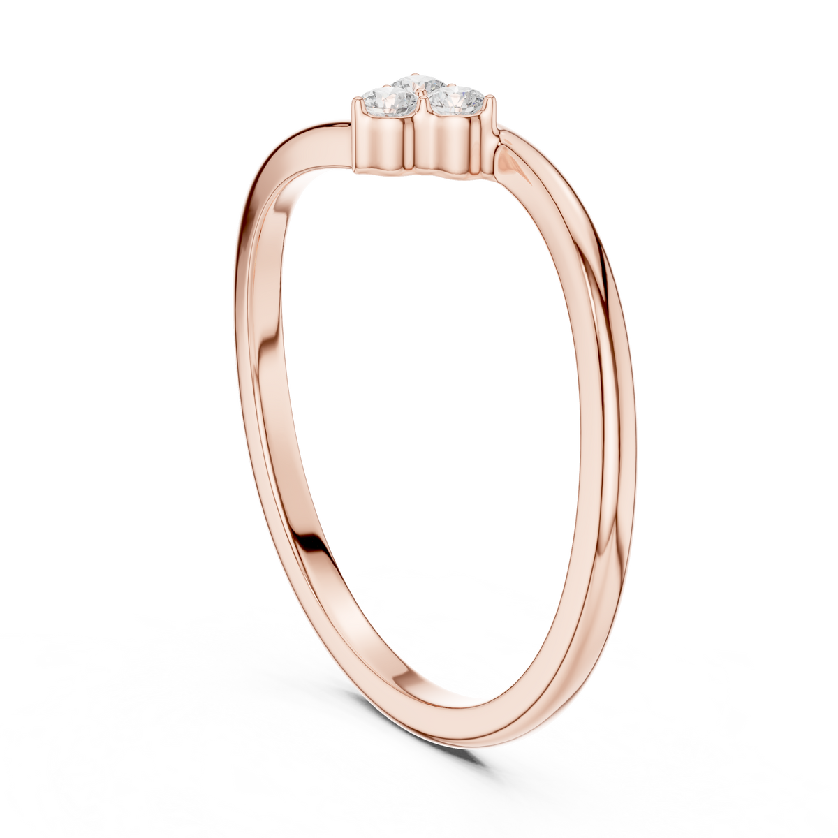 Trinity Cluster Solitaire Ring