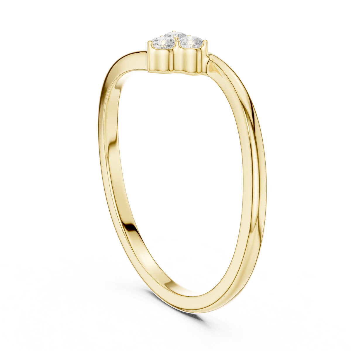 Trinity Cluster Solitaire Ring