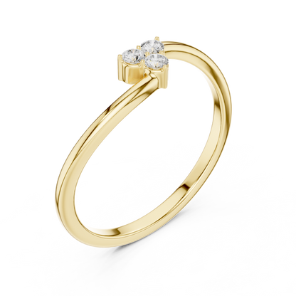 Trinity Cluster Solitaire Ring
