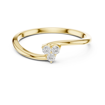 Trinity Cluster Solitaire Ring