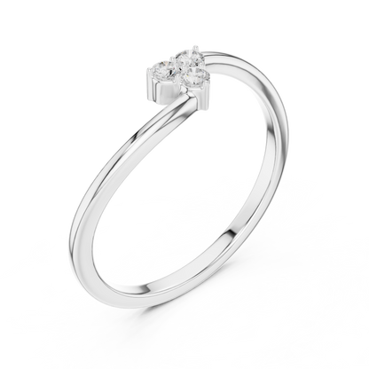 Trinity Cluster Solitaire Ring