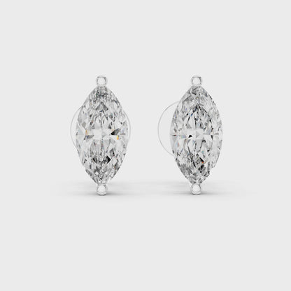 Celestia Marquise Cut Solitaire Studs
