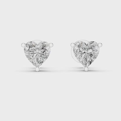 Aurelia Heart Cut Solitaire Studs