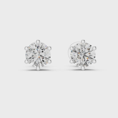 Seraphina Round Solitaire Studs